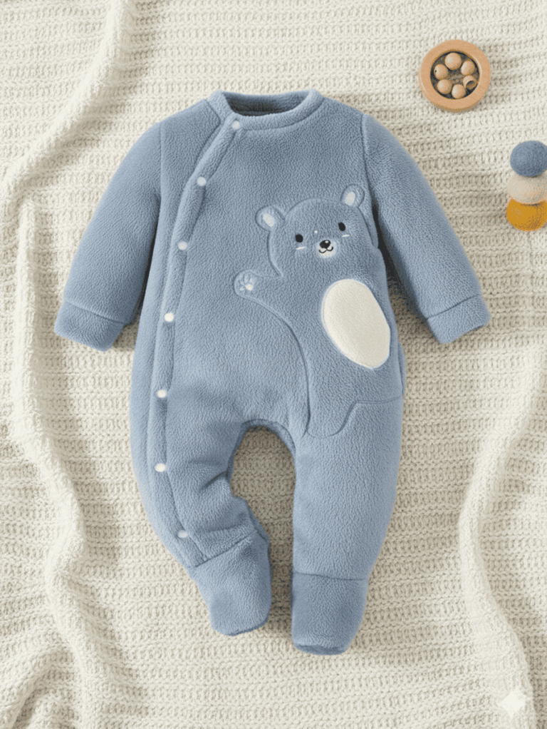 Grenouillère douce et chaude - Pyjamas enfant pratique et stylée
