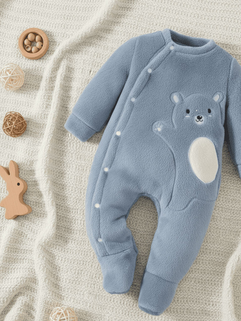 Grenouillère douce et chaude - Pyjamas enfant pratique et stylée
