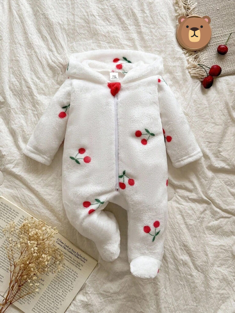 Grenouillère avec capuche - pyjama fille en coton doux respirant