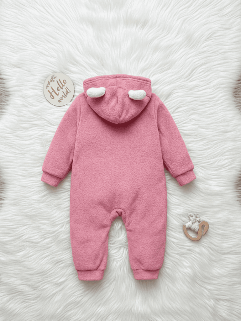 Combinaison bébé toute douce rose