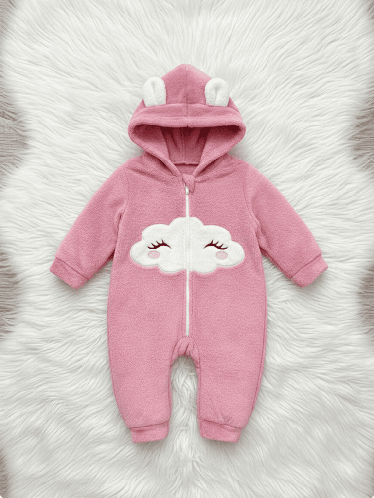 Combinaison bébé toute douce rose