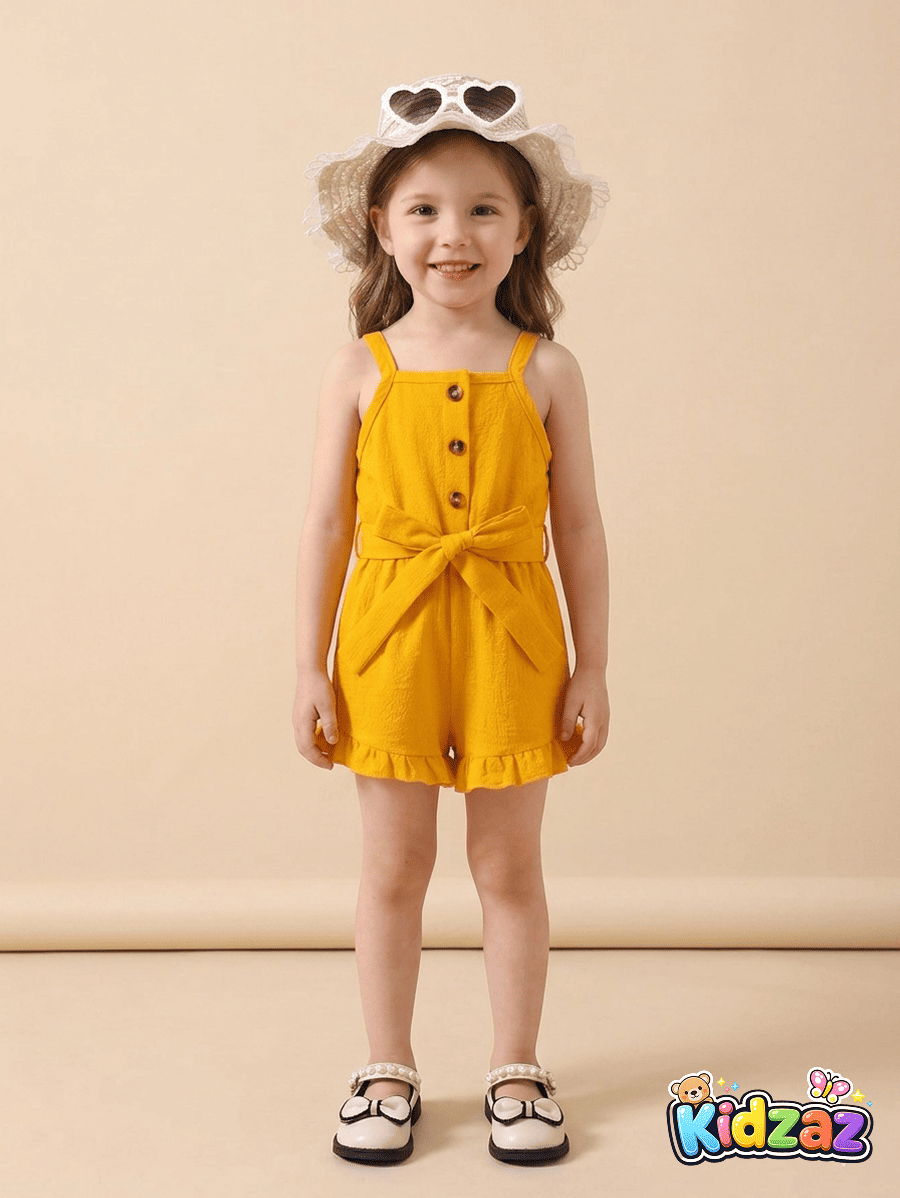 Combinaison bébé fille avec volants et boutons style bohème - Kidzaz