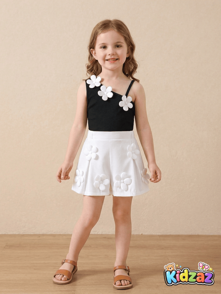 Ensemble bébé fille 2 pièces fleurs été
