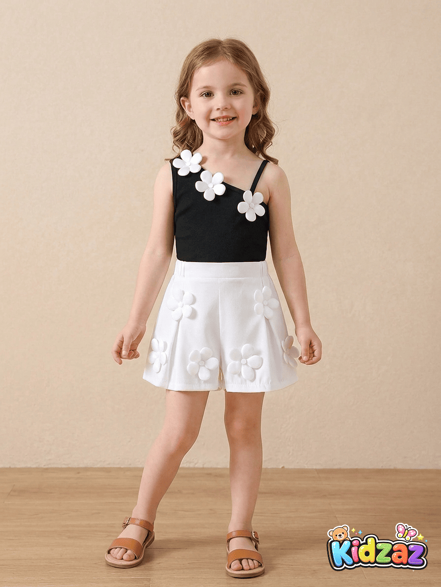 Ensemble bébé fille 2 pièces fleurs été