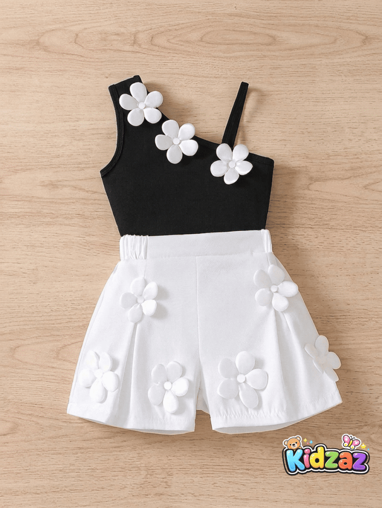 Ensemble bébé fille 2 pièces fleurs été
