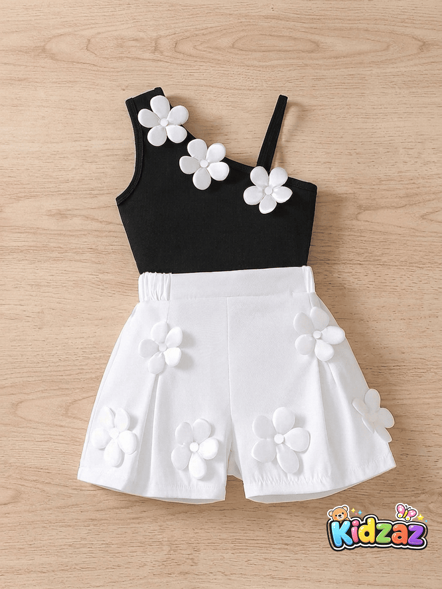 Ensemble bébé fille 2 pièces fleurs été