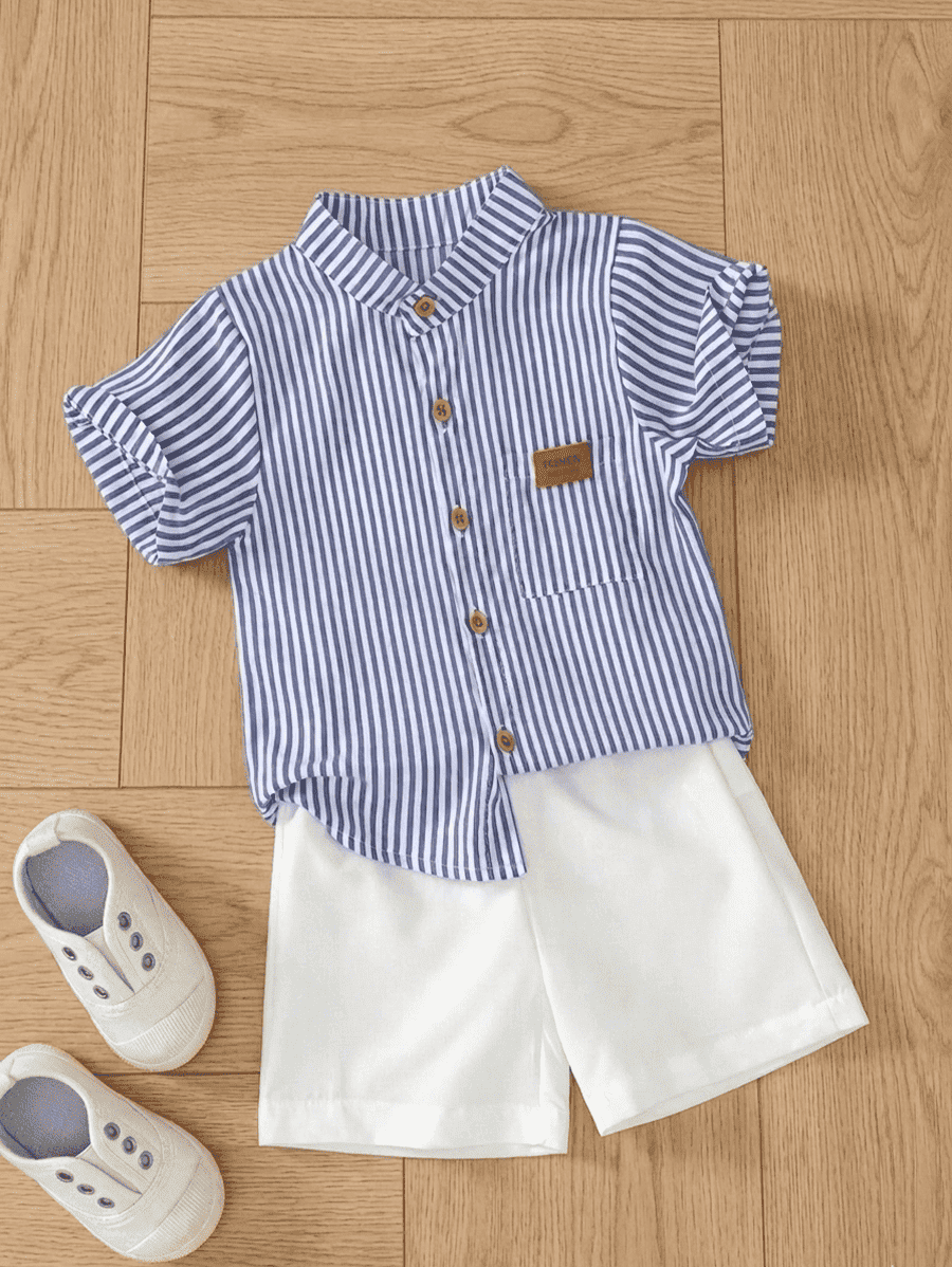Ensemble bleu garçon et bébé tenue chic de cérémonie - Kidzaz