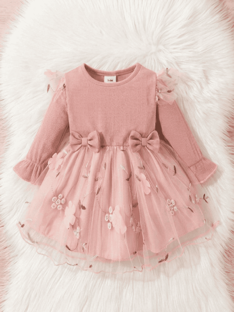 Robe rose enchantee fille robe princesse ceremonie douce - Kidzaz (6)
