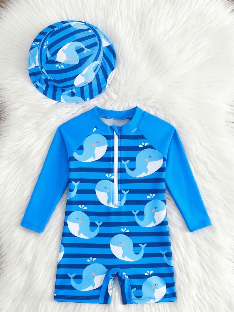 Burkini de plage garcon maillot de bain couvrant anti-UV - Kidzaz