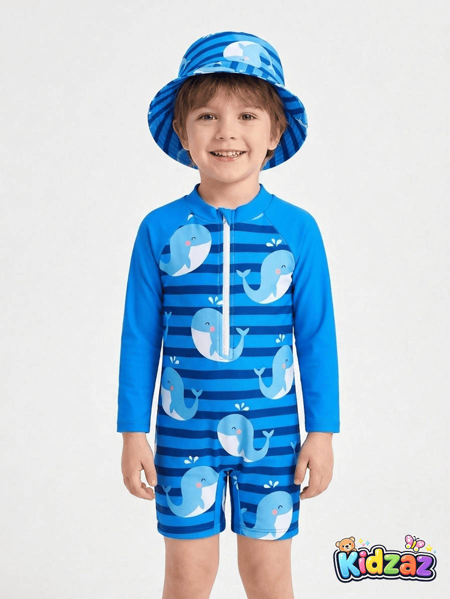 Burkini de plage garcon maillot de bain couvrant anti-UV - Kidzaz