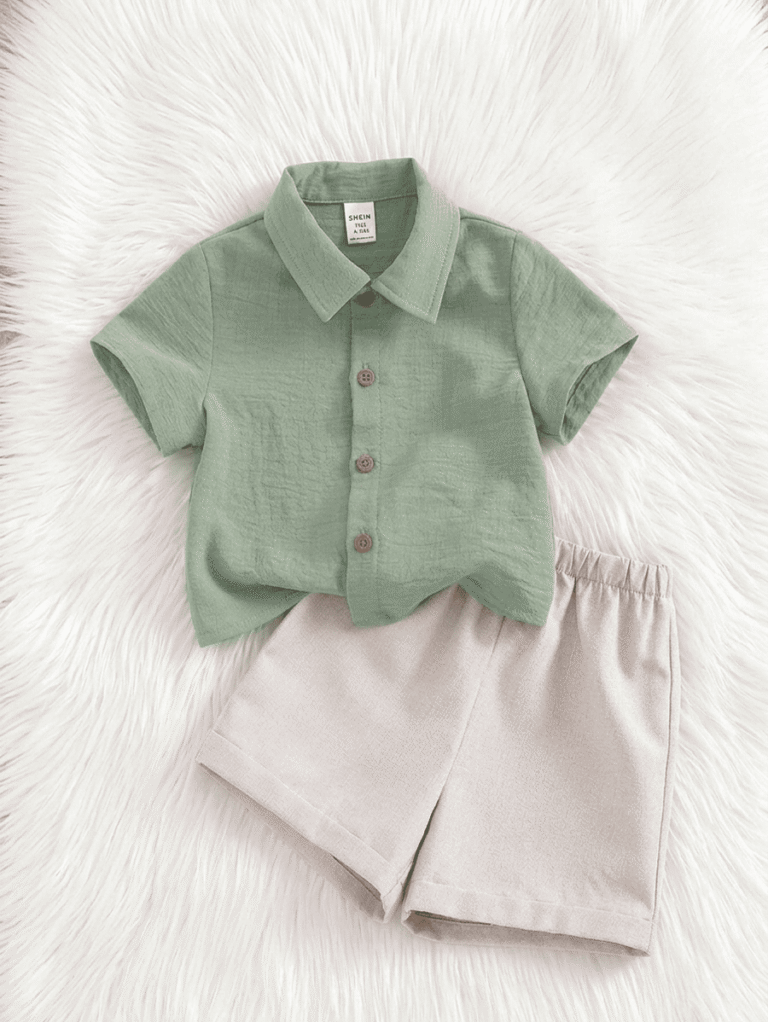 Ensemble chemise short garcon tenue ceremonie ete chic - Kidzaz