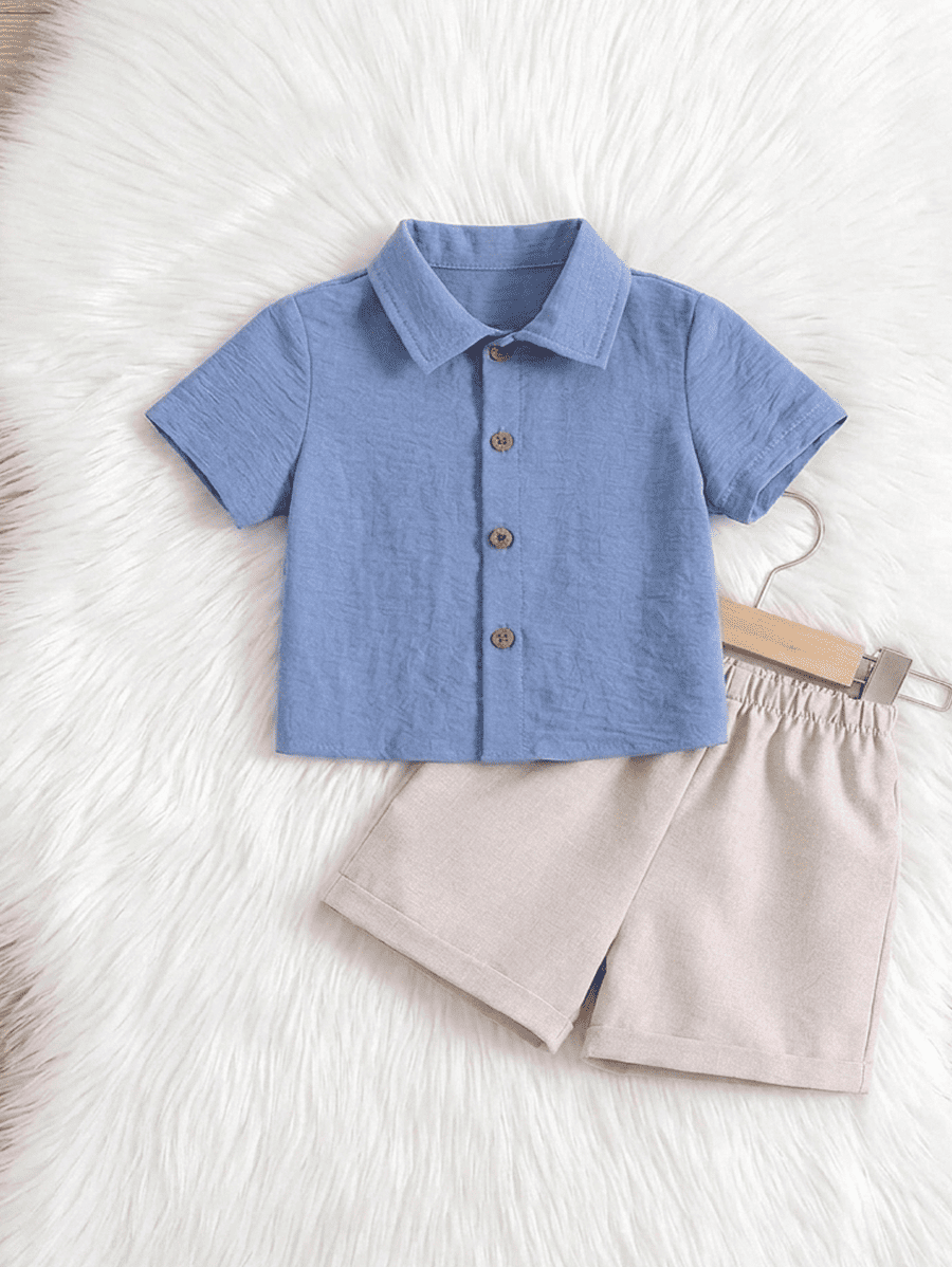 Ensemble garcon bleu royal vetement coordonne tendance - Kidzaz