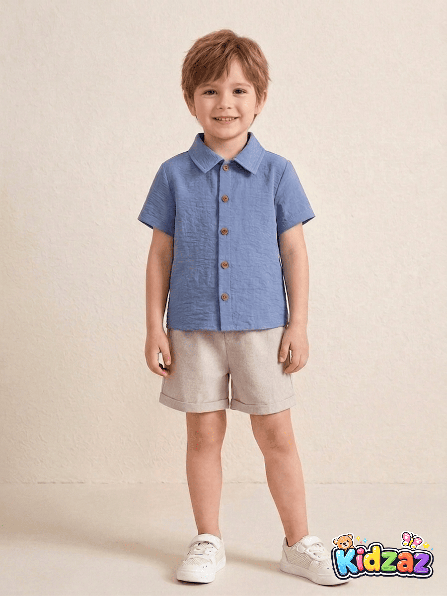 Ensemble garcon bleu royal vetement coordonne tendance - Kidzaz