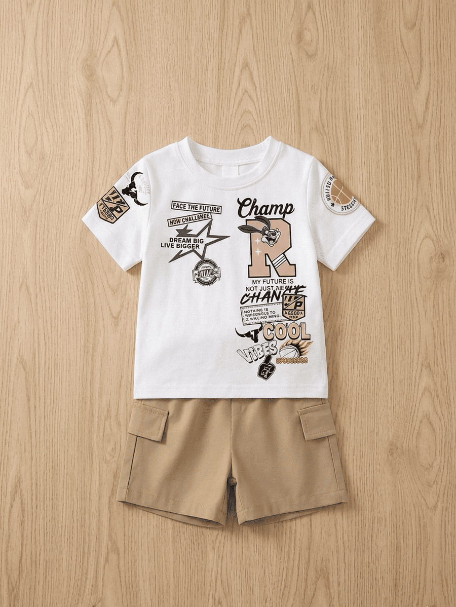 Ensemble garcon comfy tenue decontractee confort coton - Kidzaz