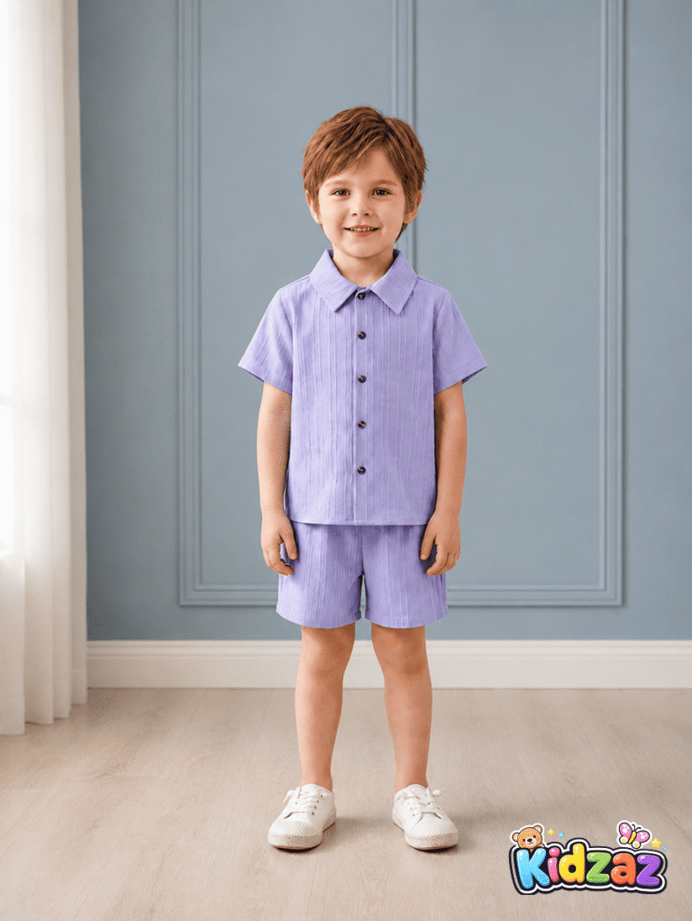Ensemble mauve chic pour garcon tenue de ceremonie ete lilas - Kidzaz