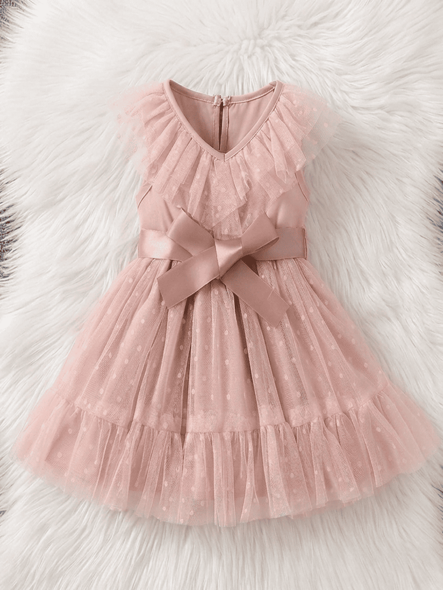 Robe elegante fille tenue ceremonie fete chic - Kidzaz