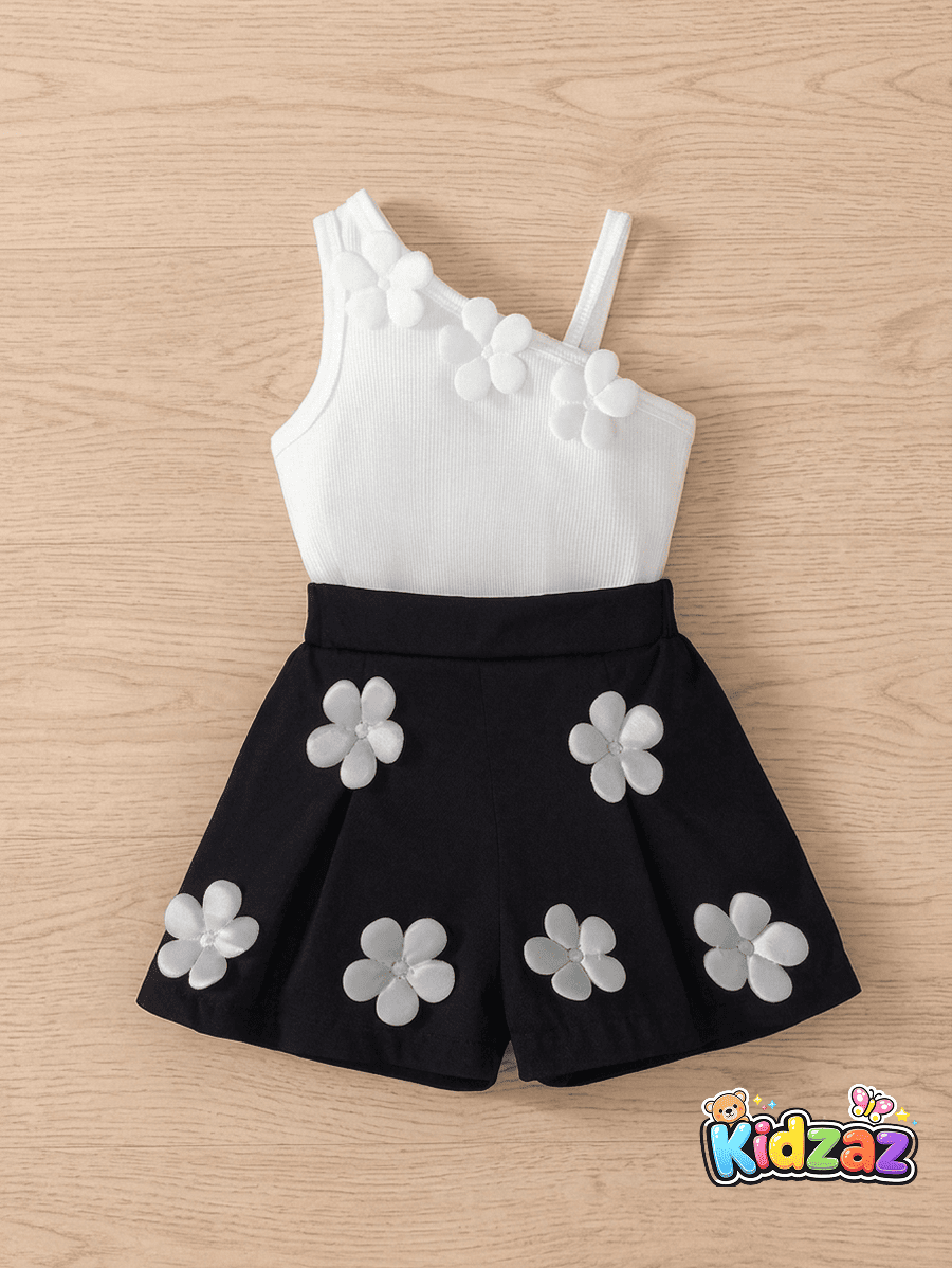 2 pièces fleurs été blanc-kidzaz