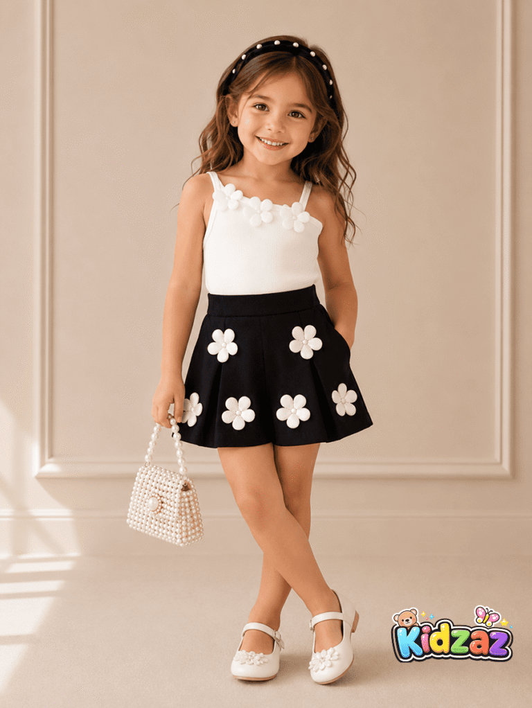 2 pièces fleurs été blanc-kidzaz