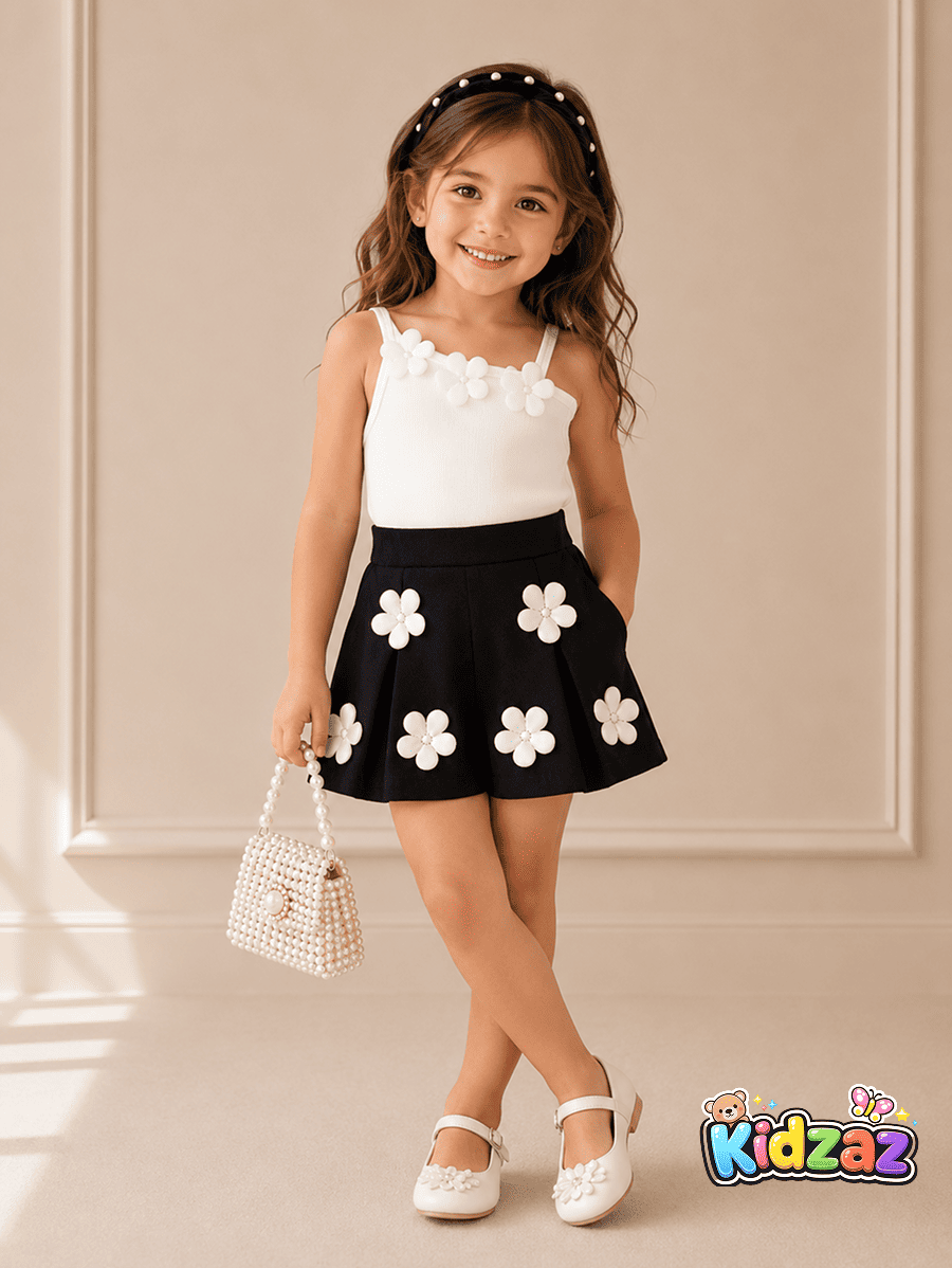 2 pièces fleurs été blanc-kidzaz