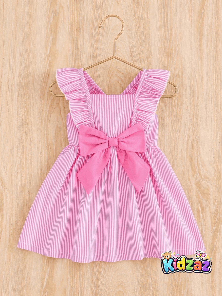 Robe-dete-fleurie-romantique-fille-tenue-legere-a-fleurs-rose-Kidzaz